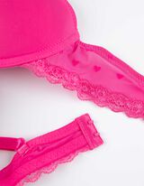 Push-up nedrček - S čipko - pink