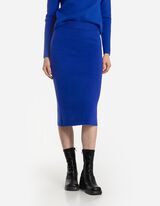Gebreide rok - Viscosemix - donkerblauw