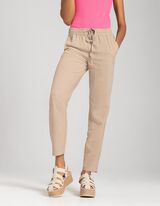 &Scaron;portne hlače - Lanena me&scaron;anica - bez