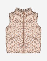 veste sans manches - Motif léopard - blanc