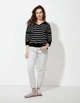 Strickpullover - Viskose-Mix - schwarz