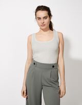 Top - A costine - grigio chiaro