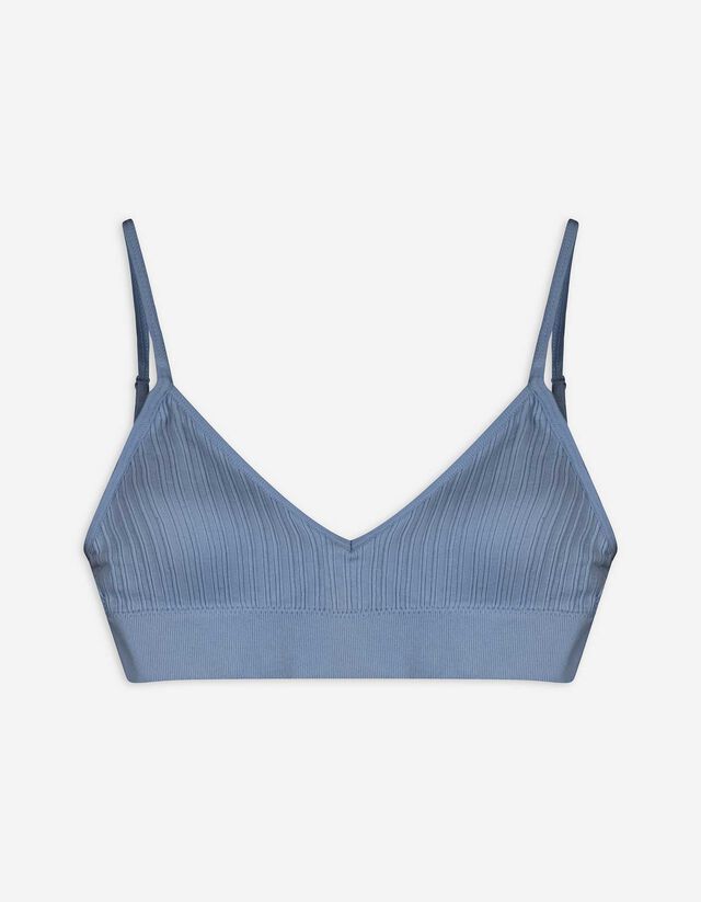 Bustier - Geribd - lichtblauw