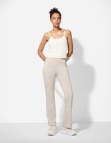 Leggings - Feinripp - beige