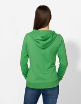 Veste molletonn&eacute;e - Capuche &agrave; cordon - Vert fonc&eacute;