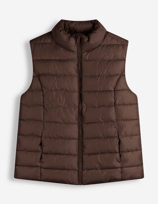 Steppweste - Regular Fit - Dunkelbraun