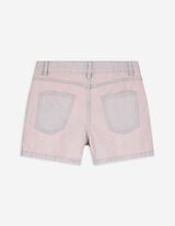 Šortky - Barvený denim - svetle  modra