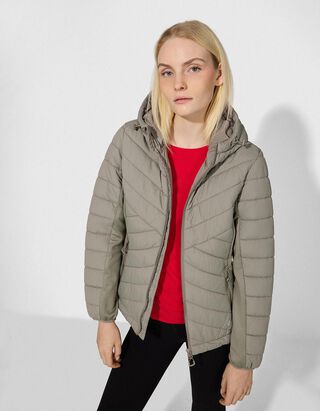 Gewatteerde jas - Kap - donkergroen