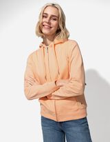 Sweatvest - Capuchon met tunnelkoord - oranje