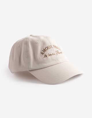 Basecap - Schriftzug - Beige