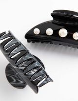 Haarsieraden - Set van 2 - zwart