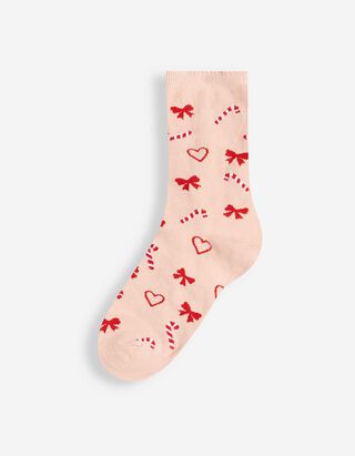 Socken - gemustert - Rosa