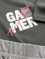Pyjama Set aus Shirt und Shorts - Mustermix - Bunt