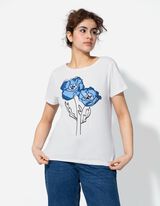 T-shirt - Perles décoratives - blanc