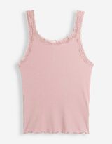 Tanktop - Spitzenbesatz - Lila