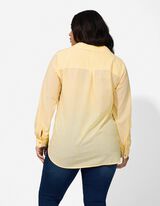 Overhemdblouse - Strepen - lichtgeel