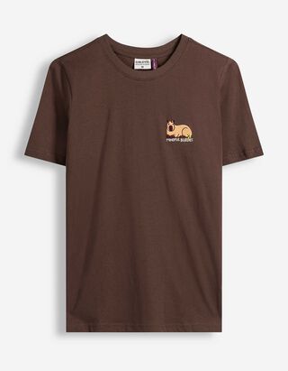 T-Shirt - Tiermotiv - Dunkelbraun
