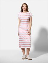 Kleid - Streifen - wei&szlig;