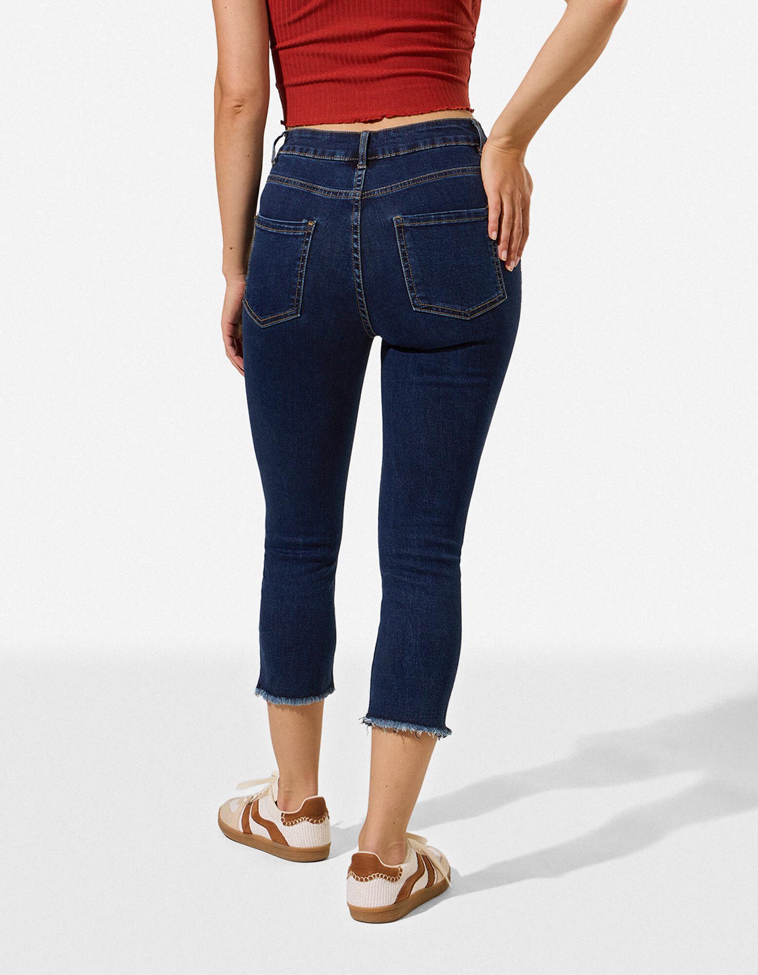 Caprihose - Skinny Fit - Dunkelblau