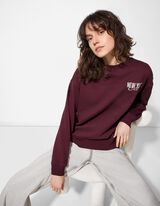 Sweatshirt - Rückenprint - dunkellila