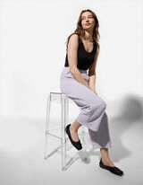 Broek - Elastische sluiting - Paars