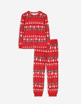 Set pigiama composto da maglietta a maniche lunghe e pantaloni  - Natale - rosso