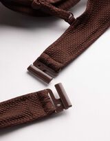 Bikinov&aacute; podprsenka - Krajkov&aacute; aplikace - hneda