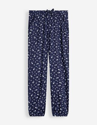 Hose - Allover-Print - dunkelblau