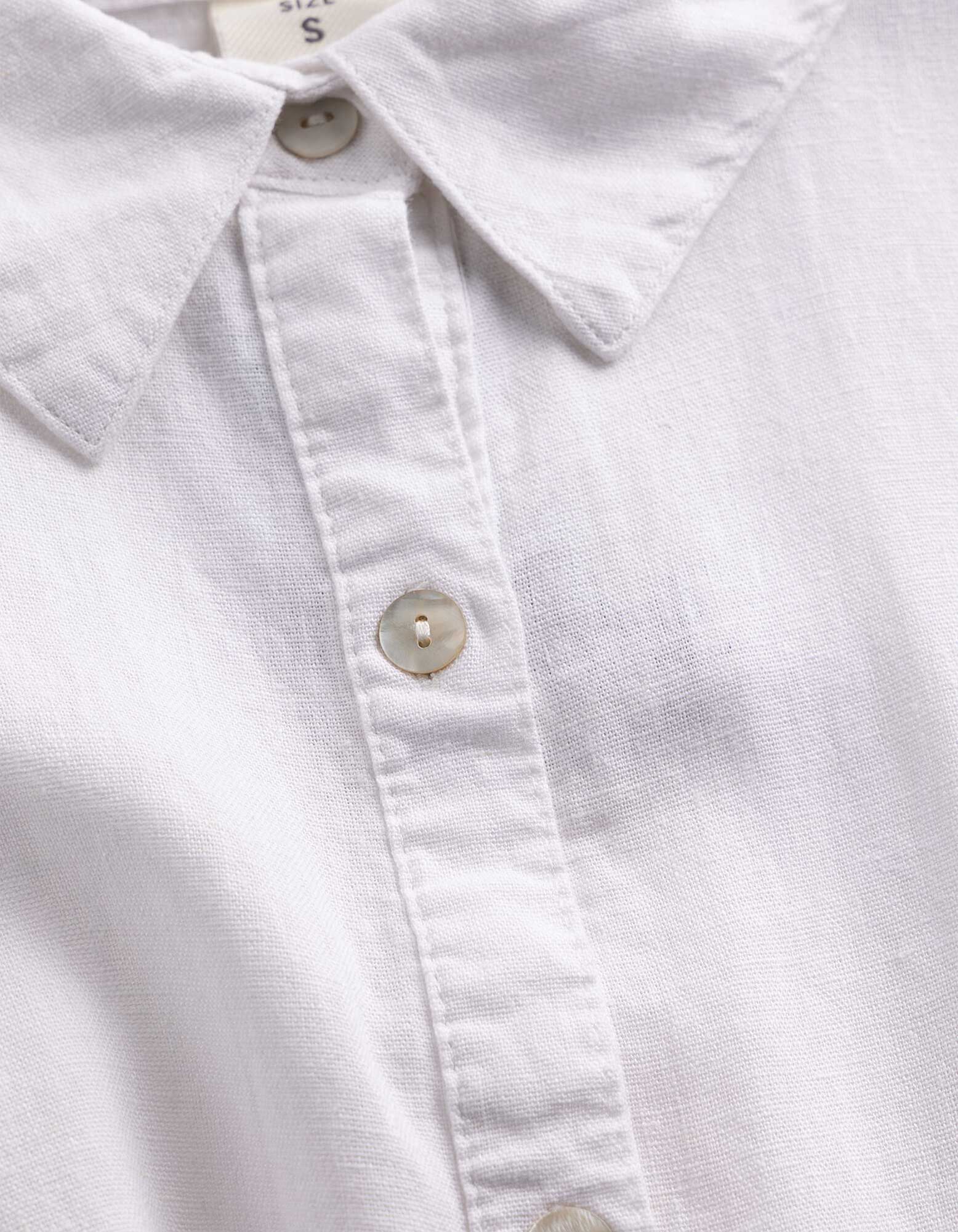 Kleid - Hemdkragen - Wei&szlig;
