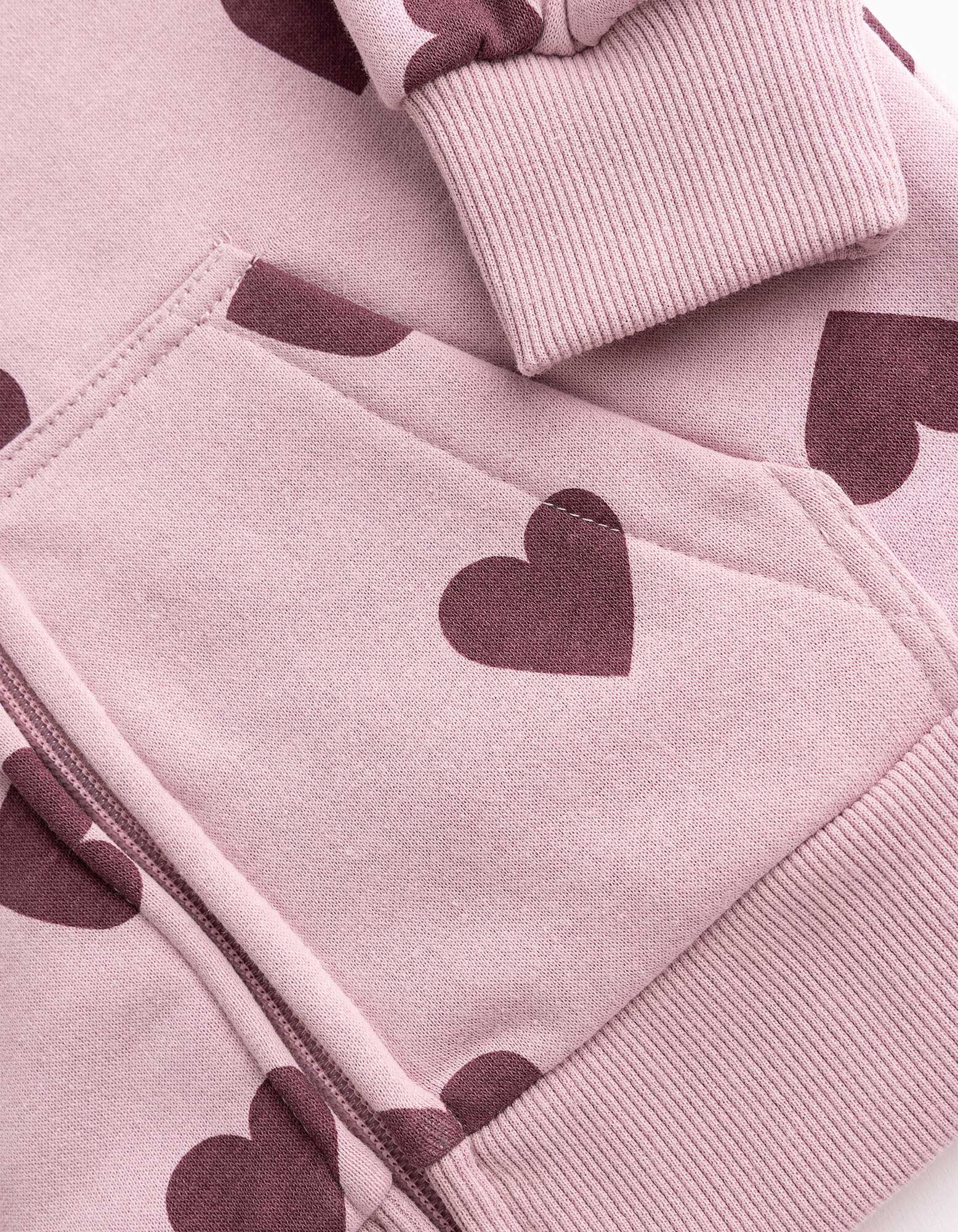 Sweatjacke - Oversized Fit - Rosa