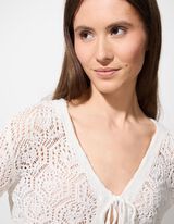 Giacca in maglia - Allacciatura - bianco