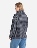 Sweatshirt - Sjaalkraag - donkerblauw