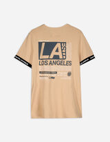 Tričko - Zadný výtlačok - bezova