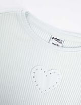 Majica dugih rukava - Zakrpa - svetlo-plava