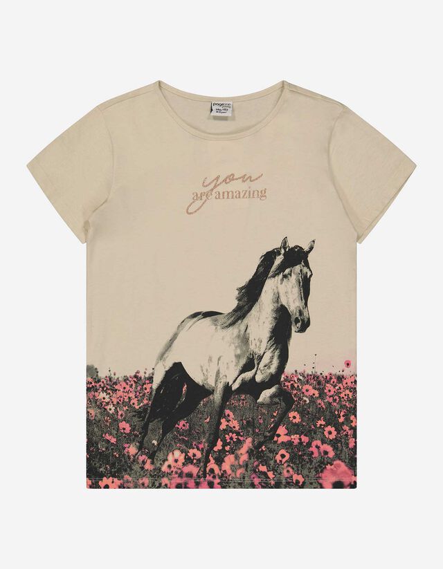 Tricou - Imprimeu - Gri deschis