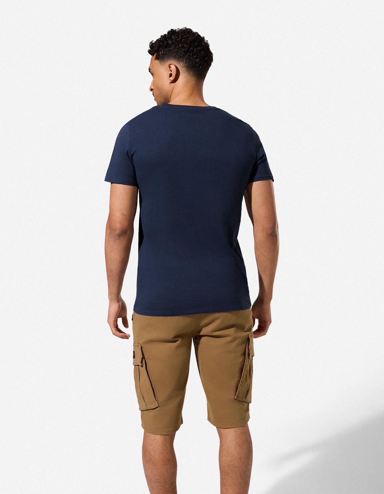 T-shirt - Print - Petrolblauw