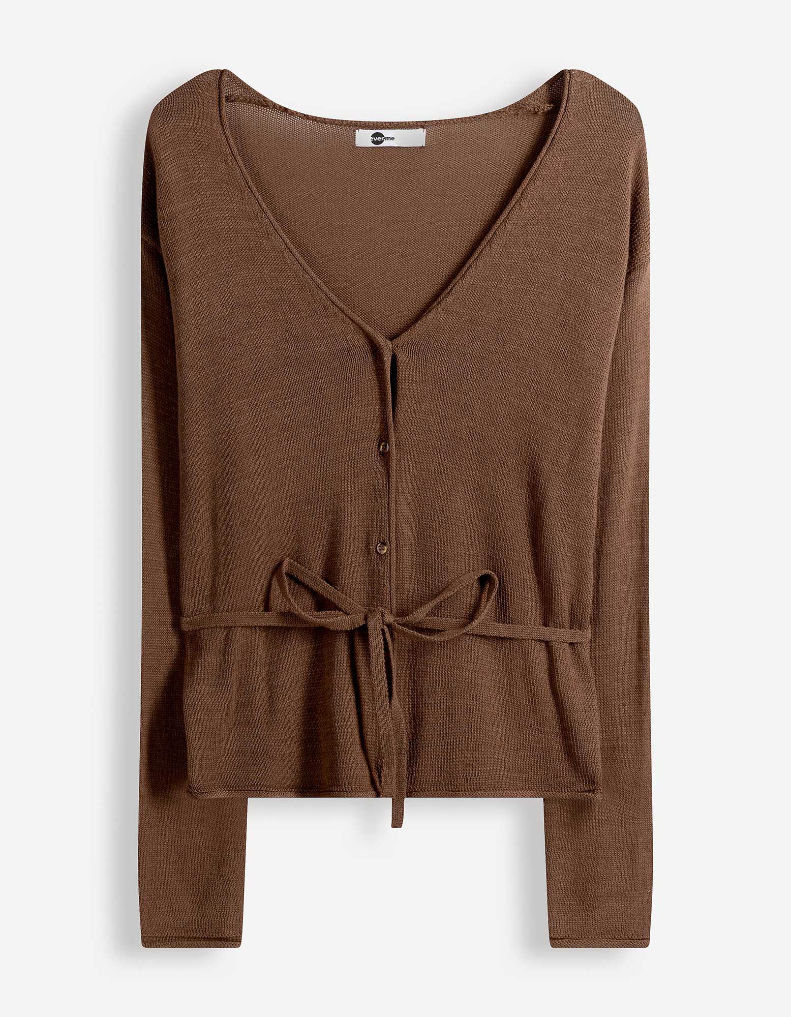 Cardigan - Viskose-Mix - Braun