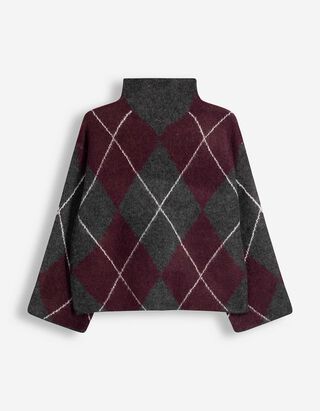 Trui - Jacquard - Paars
