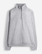 Sweatshirt - Troyer - Hellgrau