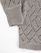 Pulover de tricot - Amestec de bumbac - Verde inchis