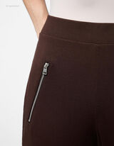 Broek - Uitlopende pasvorm - donkerbruin
