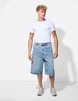 Pantaloni scurți denim - Baggy Fit - Albastru deschis