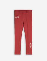 Legging - Hímzésekkel - piros