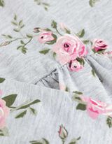 Haljina - Print po čitavoj površini - svijetlo siva