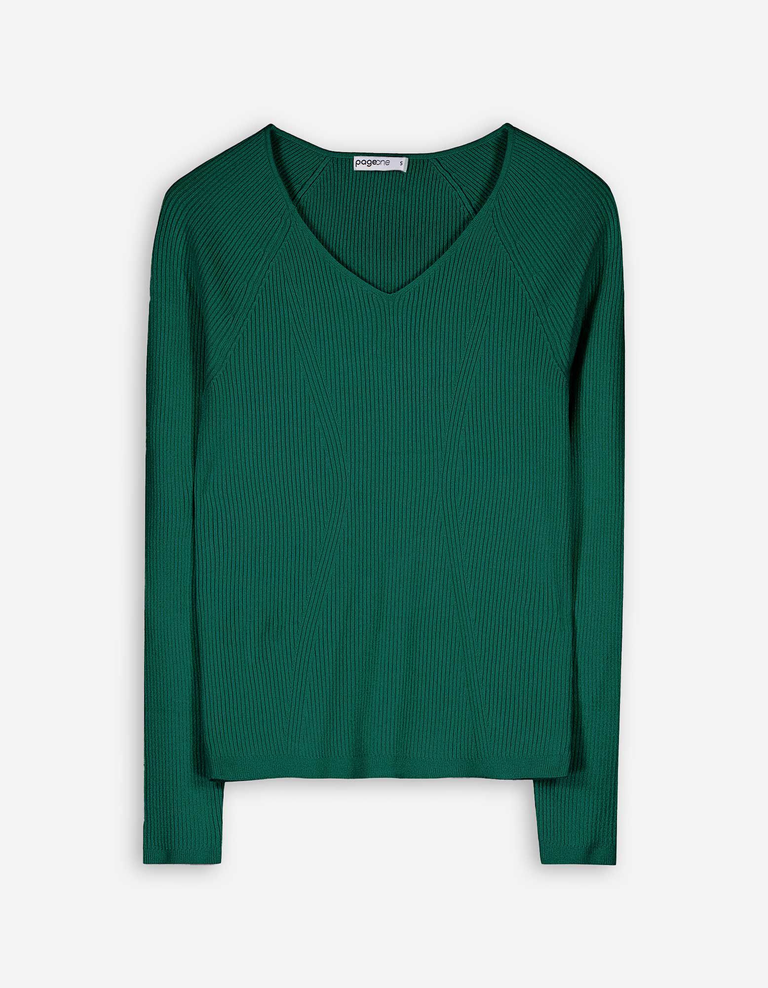 Maglia verde maniche lunghe on sale