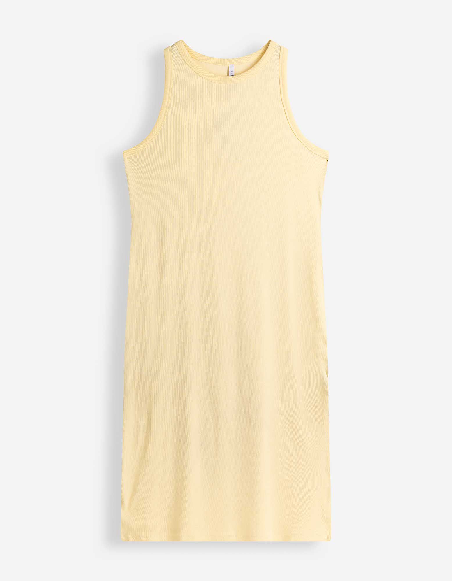 Maxikleid - figurbetont - hellgelb