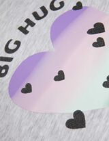 Felpa - Stampa glitterata - grigio chiaro