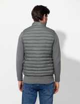 Prešívaná vesta - Šikmé vrecká - tmavozelena