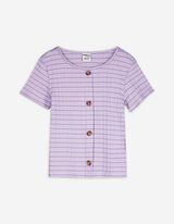 Tricou - Bandă de nasturi - Mov