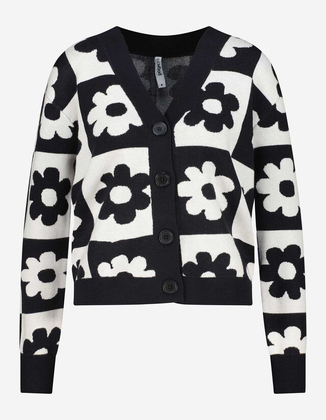 Cardigan - Oversized Fit - Alb
